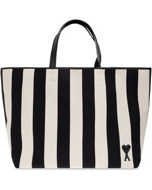 Ami Paris 'Ami De Coeur' Shopper Bag - Black
