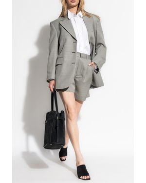 Anine Bing Houndstooth Pattern Shorts - Gray