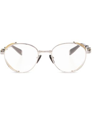 Balmain 'Brigade' Prescription Glasses - Metallic