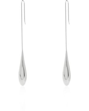 LIE STUDIO Long "Lili" Earrings - White