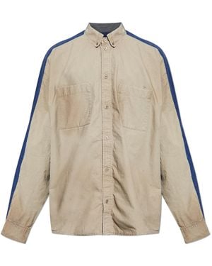 Balenciaga Shirt With Pockets - Natural