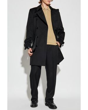 Burberry Cashmere Trench Coat 'Hastings' - Black