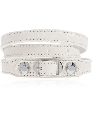 Balenciaga Leather Bracelet - White