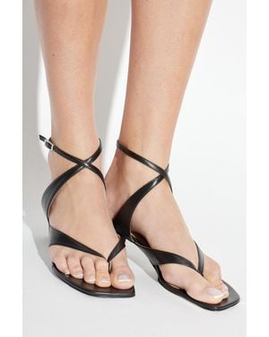 Lemaire Leather Heeled Sandals - Black