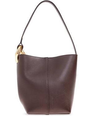 JW Anderson Shoulder Bag 'Corner Small' Bucket Type - Purple