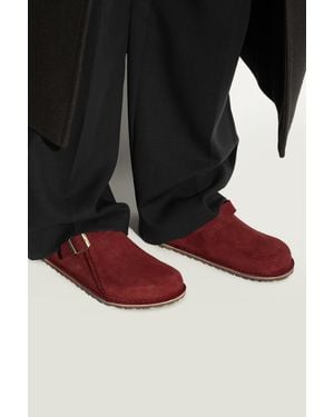 Birkenstock "Lutry Premium Suede" Suede Shoes - Black