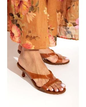 Jimmy Choo Heeled Mules 'Jelly Drop 50' - Orange