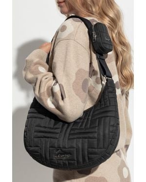 KENZO Quilted Bag With Logo - Black