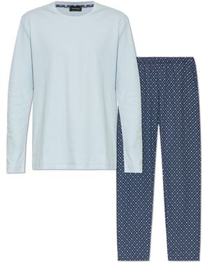 Hanro Two-Piece Pyjamas From The "Night & Day" Collection - Blue