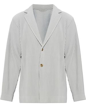 Homme Plissé Issey Miyake Pleated Blazer - Grey