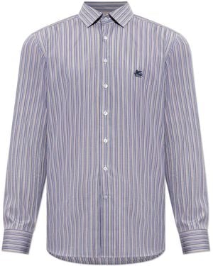 Etro Striped Pattern Shirt - Purple
