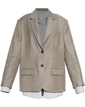 Acne Studios Wool Blazer - White