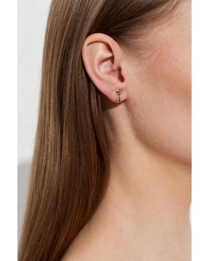 Ami Paris Brass Earrings - Brown