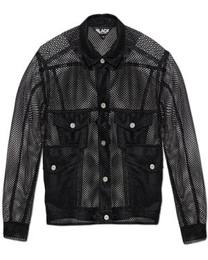 Comme des Garçons Transparent Shirt With Pockets - Black