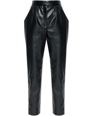Balmain Eco Leather Trousers - Black
