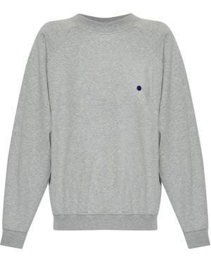 Jil Sander Cotton Sweatshirt With A Crew Neck - Grey