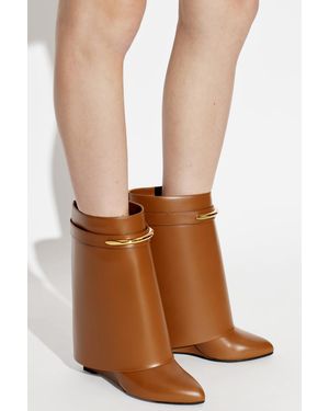 Givenchy Wedge Heel Ankle Boots 'Shark' - Brown