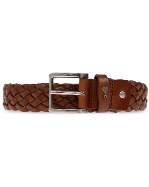 Ami Paris Leather Belt - Brown