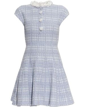 Self-Portrait Dress With Appliqués - Blue