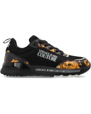 Versace Jeans Couture Sports Shoes With 'Barocco' Print - Black