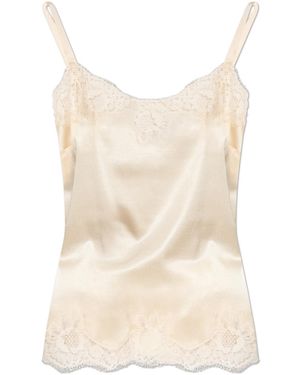 Dolce & Gabbana Silk Top - Natural