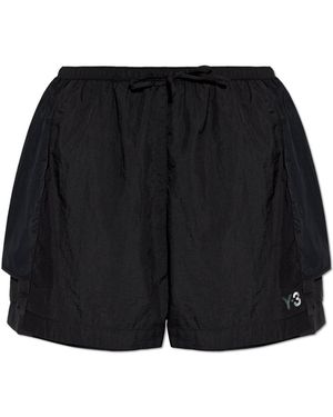 Y-3 Shorts With Logo - Black
