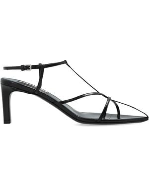 Jil Sander Leather Heeled Sandals - White