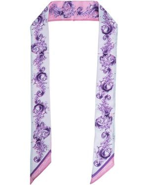 Versace Jeans Couture Silk Scarf - Purple