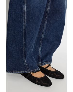 Dolce & Gabbana Lace Ballet Flats - Blue