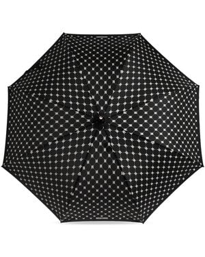 Moschino Parasol With Monogram - Black