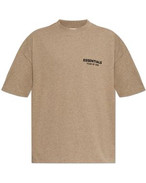 Fear Of God Cotton T-Shirt With Logo - Natural