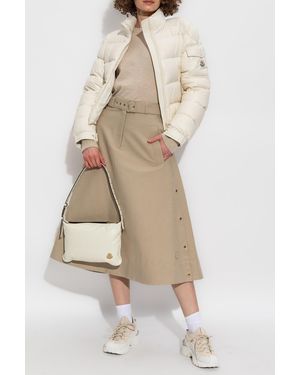 Moncler Skirt With A Waistband - Natural