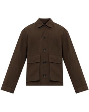 Lemaire Cotton Jacket With Pockets - Brown
