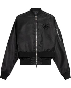 DSquared² Bomber Jacket With Vintage Effect - Black