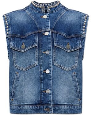 AllSaints Denim Vest 'Mav' - Blue