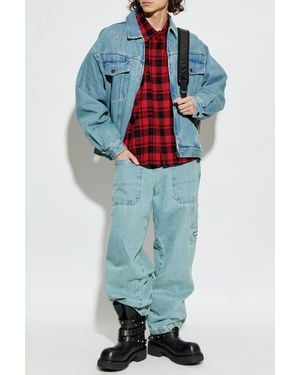 Vetements Denim Jacket With Pockets - Blue