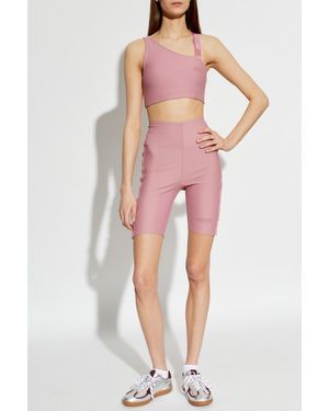 Moschino Short Leggings With Logo - Pink