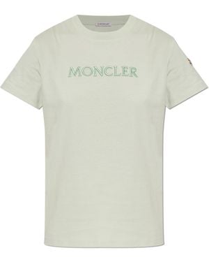 Moncler T-Shirt With Logo - White
