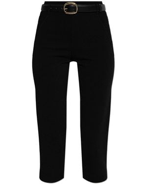 Self-Portrait 'Capri' Leggings With A Waistband - Black