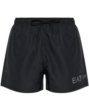 EA7 Swim Shorts With Logo - Blue