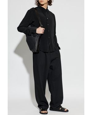 Ami Paris Asymmetrical Cut Shirt - Black
