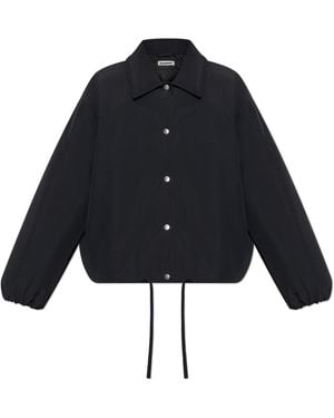 Jil Sander Down Jacket With Collar - Blue