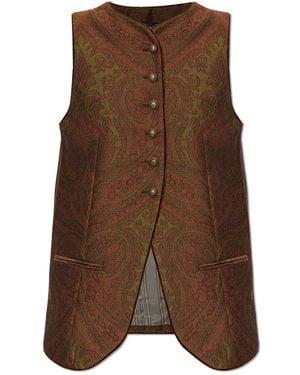 Etro Patterned Vest - Brown