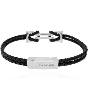 Ferragamo Leather Bracelet - Black