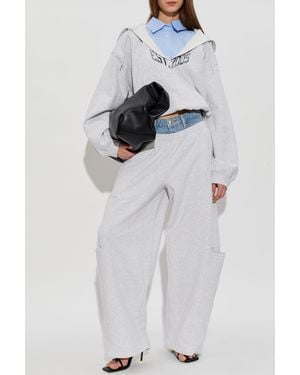 Alexander Wang Wide-Leg Sweatpants - Gray