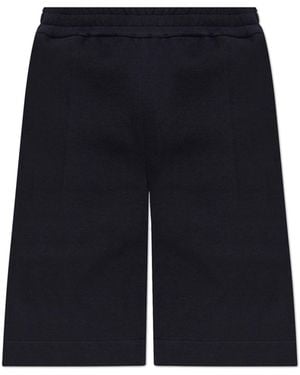 Jil Sander Cotton Shorts With Pockets - Blue