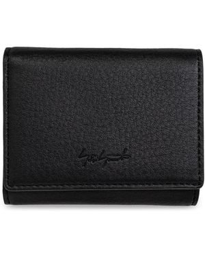 discord Yohji Yamamoto Leather Wallet From The Discord Collection - Black