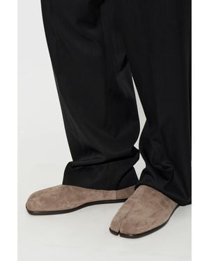 Maison Margiela Suede Shoes With 'Tabi' Cut-Out - Black