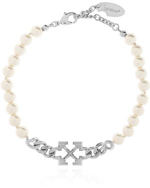 Off-White c/o Virgil Abloh Bracelet With Faux Pearl - White