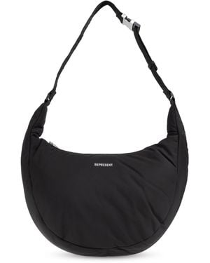 Represent Shoulder Bag With Logo, - Black